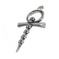 Stainless Steel Pendant - “Skulls” Cross