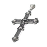 Edelstahlanhänger - Kreuz "Hard & Heavy"