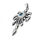Stainless Steel Pendant – Blue Eye with Flame and Tentacle Forms