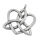 Stainless Steel Pendant – Celtic Heart with Interwoven Knot Band
