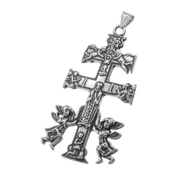 Edelstahlanhänger - Caravaca-Kreuz