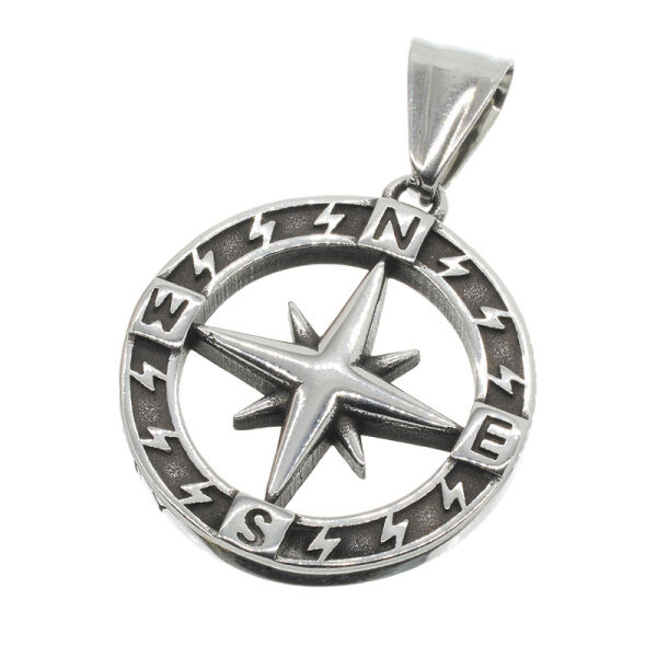 Stainless Steel Pendant - “Flash” Compass