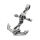 Stainless Steel Pendant - Anchor with Skull