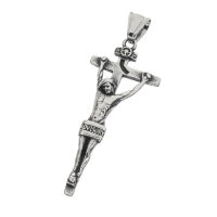 Edelstahlanhänger - Kruzifix mit Jesusfigur