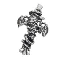 Stainless Steel Pendant - Scull Pirate Snake
