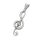 Stainless Steel Pendant - Clef