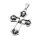 Stainless Steel Pendant - Cross with 5 Skulls