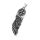 Stainless Steel Pendant – Angel Wing with Round Cross Motif