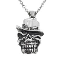 Stainless Steel Pendant - Skull with a Hat