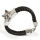 Lederarmband mit Edelstahl - Wolf