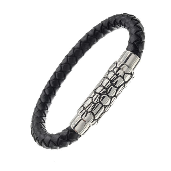 Lederarmband mit Edelstahl