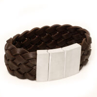 Lederarmband mit Edelstahlverschluss