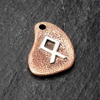 Bronzeanhänger - Rune aus 925er Sterling Silber - Othala / Odala / Odil