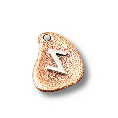 Bronze Pendant - Rune in 925 Sterling Silver Eihwaz