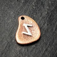 Bronzeanhänger - Rune aus 925er Sterling Silber - Eihwaz / Iwaz