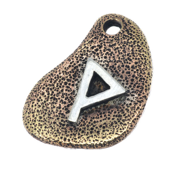 Bronzeanhänger - Rune aus 925 Sterling Silber Wunjo