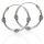 Bali-Creolen aus 925er Silber – drei gerillte Ringbänder, 20 mm (Paar)