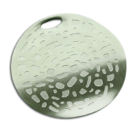 Edelstahlanhänger- rundes Amulett mit Muster