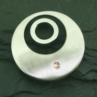 Edelstahlanhänger - Kreis mit Diamant
