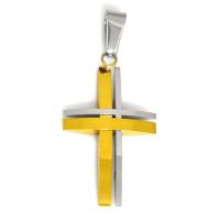 Stainless steel pendant - cross "Bambo"
