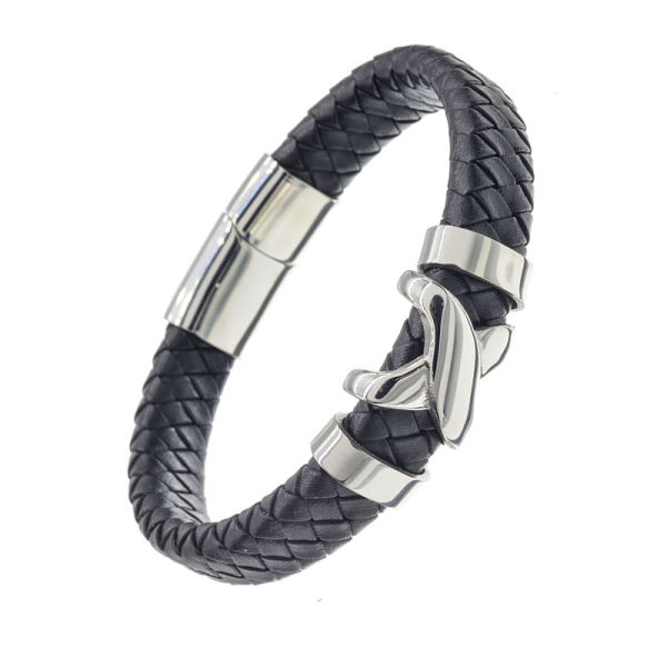 Lederarmband mit Edelstahlverschluss