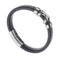 Lederarmband mit Edelstahlverschluss