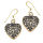 Bronzeohrringe-Herzen mit Ornamenten
