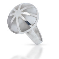 925 Sterling Silver Ring - Mother of Pearl Look