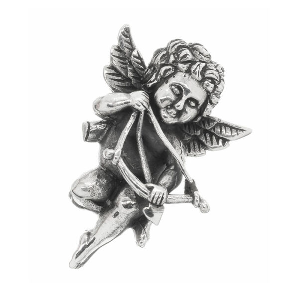 925 Sterling Silver Pendant – Vinod Cupid with Sculpted Wings