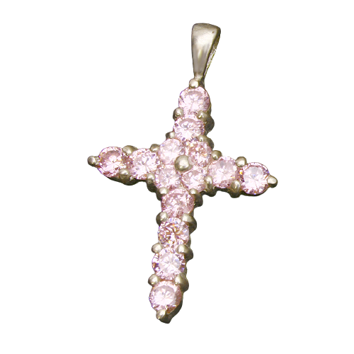 925 Sterling Silberanhänger - Kreuz mit Cubic Zirkonia