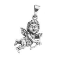 925 Silberanhänger – Amor Santo mit Bogen