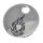 Stainless Steel Pendant – Round Disc with Flaming Skull