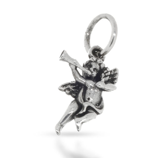925 Sterling Silberanhänger - Engel mit Trompete "Elif"