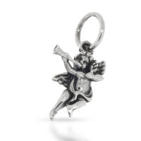 925 Sterling Silberanhänger - Engel mit Trompete...