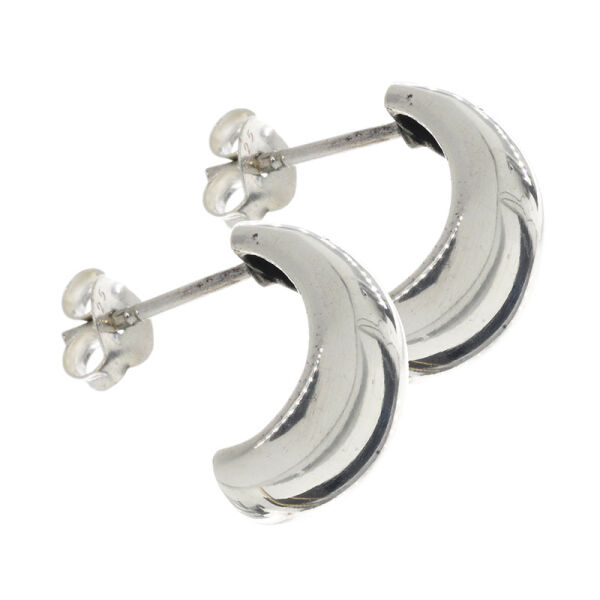 Silver Earrings - Half Hoops