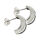 Silver Earrings - Half Hoops