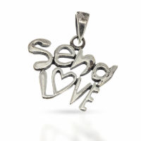 925 Sterling Silberanhänger - "Send Love"