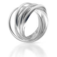 925 Sterling Silberring - Tiffany-Ring/7 Ringe in einem