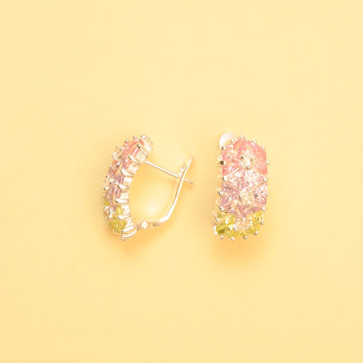 Silberohrringe - Ohrringe mit Cubik Zirkon Blumen