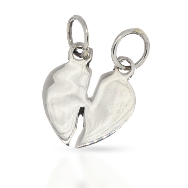 925 Sterling Silberanhänger - Herz zum Teilen "Dani"