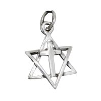 925 Sterling Silver Pendant - Star of David / Hexagram
