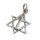 925 Sterling Silver Pendant - Star of David / Hexagram