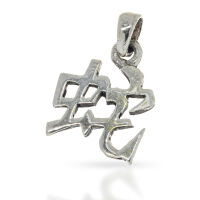 Schriftzeichen-Anhänger Schlange aus 925er Silber