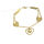 Edelstahl Bettelarmband PVD-Gold mit Herzen