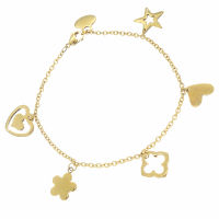 Edelstahlarmband Bettelarmband PVD-Gold