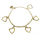 Edelstahl Bettelarmband mit Herzen