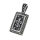 Edelstahlanhänger - Dog Tag mit Fleur-de-Lys-Motiv