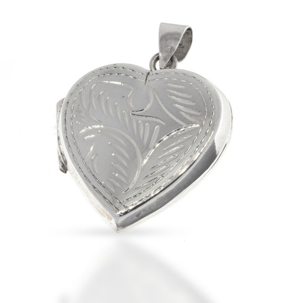 925 Sterling Silberanhänger - Medaillon Herz "Monika"