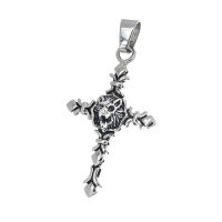 Stainless Steel Pendant – Decorative Cross with...