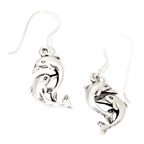 Silberohrring Delfin